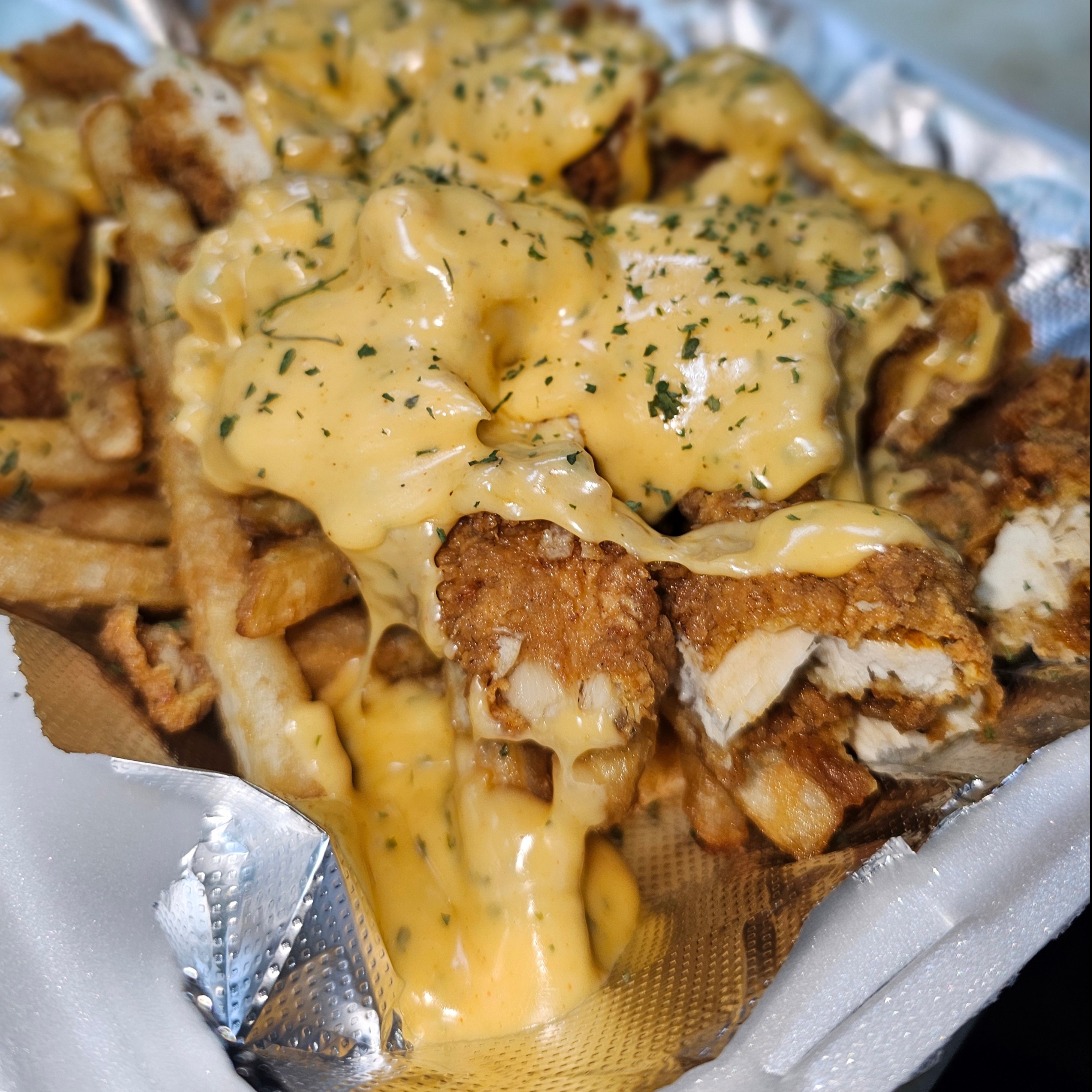Loaded Seasoned Cheese Fries